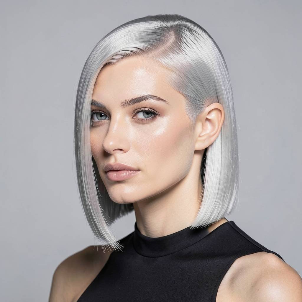 Modern bob haircut